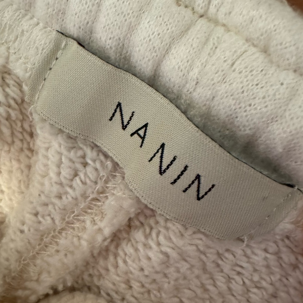 NA NIN Women’s Cream color Sweat Pants Size XL with pockets - Picture 6 of 7